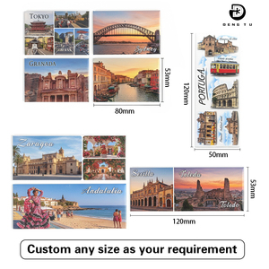 Calamite da Frigo in Latta per Souvenir con <span class=keywords><strong>Foto</strong></span> Personalizzata all'Ingrosso, Basso MOQ, <span class=keywords><strong>Magneti</strong></span> Panoramici in Banda Stagnata Metallica <span class=keywords><strong>Personalizzati</strong></span> per Regali di Viaggio - Product Image 2