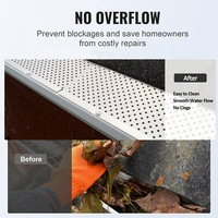 Garde-gouttière en aluminium de 5 pouces 6 pouces avec filtre à feuilles en maille d'acier inoxydable 304 Protection de toit de gouttière