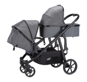 Thiết kế sáng tạo sang trọng xe đẩy em bé cho hai Twin xe đẩy em bé ô gấp đôi Buggy - Product Image 2