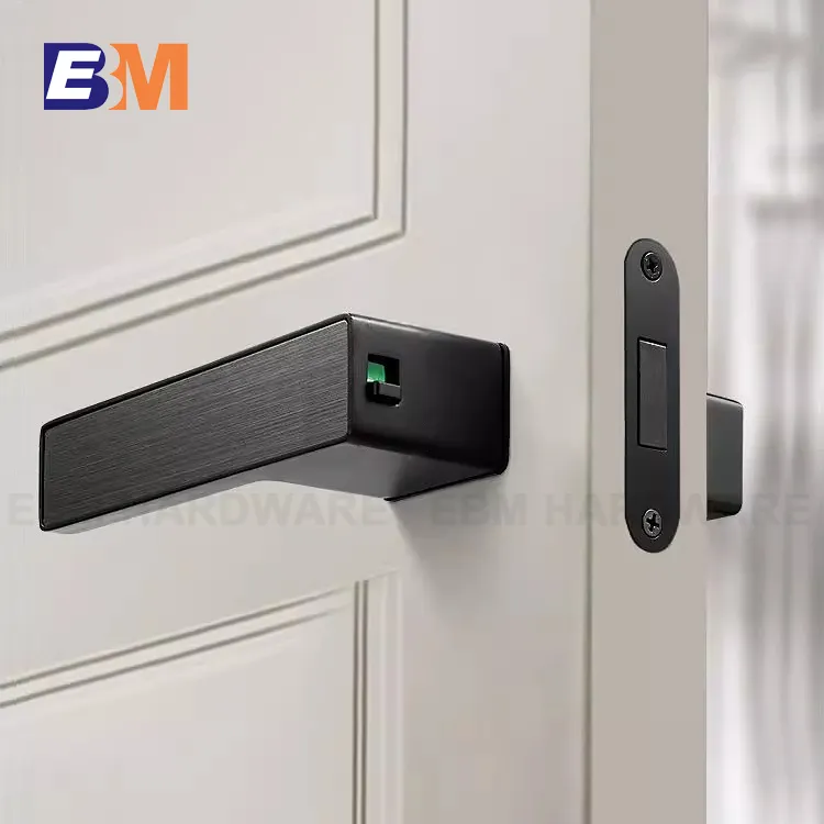 Maniglia per serratura moderna in lega di zinco magnetica muta per camera da letto serratura per porta interna antifurto per camera di sicurezza maniglia per porta con chiave