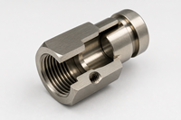 Adaptador de Acoplamiento Rápido de Titanio de Alta Precisión, Grado 5 Ti-6Al-4V, Mecanizado CNC Personalizado, Resistente a la Corrosión y Alta Presión
