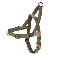 Harnais pour chien en toile cirée réglable, anti-évasion, durable, facile à contrôler, avec clip frontal