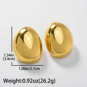 Boucles d'oreilles pendantes en acier inoxydable plaqué or 18 carats, personnalisées, de luxe, tendance, pour femmes - Product Image 6