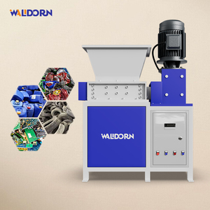 Petite machine industrielle pour le broyage des bouteilles en plastique et des contenants à parois fines, broyeur à double arbre - Product Image 3