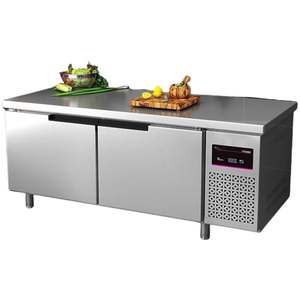 Plan de travail en acier inoxydable personnalisable avec stockage réfrigéré/congelé, idéal pour les cuisines de préparation et une utilisation sous comptoir. - Product Image 5