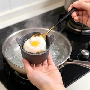 Moldes de silicona de grado alimenticio para huevos pochés, recipientes reutilizables antiadherentes para freidora de aire, aptos para <span class=keywords><strong>microondas</strong></span>, herramienta para el desayuno - Product Image 4