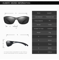 Gafas de Sol Deportivas Personalizadas DUBERY para Hombre 2026, Polarizadas con Protección UV, Monturas Azules y Rojas, Fabricadas en Alibaba