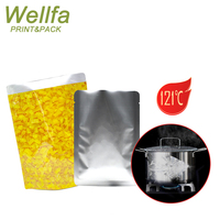 Fabricant d'emballage de cornue en mylar en plastique aluminium pochettes de cornue sous vide à viande micro-ondable pour la cuisson des aliments