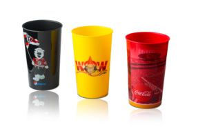Gobelet en plastique jetable écologique personnalisé en gros, gobelet à café IML, sans BPA, gobelet réutilisable pour les boissons, pour les fêtes - Product Image 5