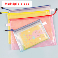Paquete de 15 Fundas para Documentos de Malla Impermeable en 5 Colores a Precio Económico, Fundas para Documentos A4 + A5 + A6, Carpeta para Documentos con Cierre para Recibos