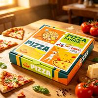 Boîtes à pizza personnalisées en gros avec logo imprimé, imperméables, biodégradables, jetables, en carton ondulé, pour restaurants