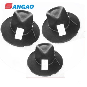 ทำขนสัตว์รู้สึก <span class=keywords><strong>Fez</strong></span> Hats15cm ขนสัตว์ Fedora รอบหมวกด้านบนสำหรับผู้ชาย - Product Image 5