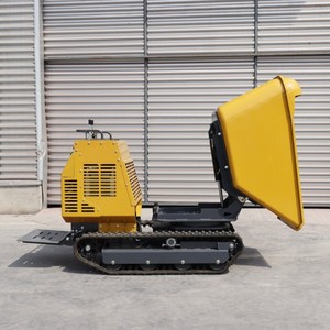 รถดัมพ์ขนาดเล็กแบบมีรางขนาดเล็กรถดัมพ์สีเหลืองขนาดเล็ก1ตัน - Product Image 2