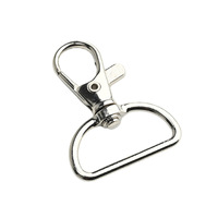 Mousqueton en alliage de zinc, style minimaliste, à ressort, pour porte-clés, accessoire de bijouterie, fabriqué en Chine