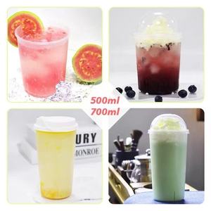 Hình Dạng Mới Nhựa Dùng Một Lần Uống Cup 90Mm Đường Kính 500Ml 700Ml Công Suất PP Chất Liệu Thẳng Thiết Kế Bìa Cho Trà Bong Bóng - Product Image 5