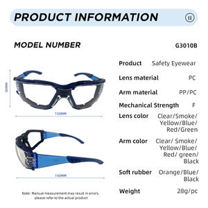 耐UV性安全眼鏡<span class=keywords><strong>ANSI</strong></span> Z87.1準拠のアンチスクラッチ & アンチフォグ工業用アイプロテクションメガネ - Product Image 5