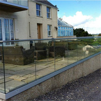 Profils en U en aluminium pour balustrade en verre, résistants à la rouille, pour projets hôteliers, balcons extérieurs, terrasses, villas, décoration de la maison