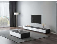 Meuble TV sur pied Meuble TV sur pied Banc TV en bois Meuble de rangement moderne avec 4 tiroirs Étagères pour salon Meubles de maison