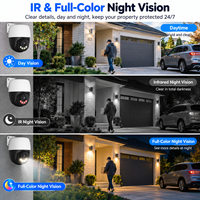 Système de caméra de sécurité PoE 16 canaux, 16 caméras PTZ 8MP 4K, CMOS, suivi humain par IA, vision nocturne couleur, audio bidirectionnel, NVR HDD