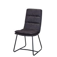 Meubles de salle à manger modernes de luxe pour 4 personnes, table en marbre à rallonge avec pied en métal et chaise en cuir pour la maison et le restaurant