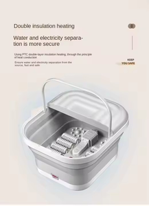 Masajeador de Pies Shiatsu Portátil, Plegable y Calefactado, Máquina de Pedicura Eléctrica, Baño de Pies con Masaje - Product Image 4