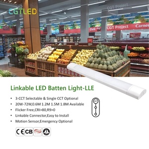 <span class=keywords><strong>Led</strong></span> Batten ánh sáng 20W 40W 60W 72W lịch thi đấu Trần tri-proof Batten ánh sáng tuyến tính đèn ánh sáng - Product Image 2