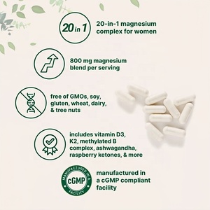 <span class=keywords><strong>Complejo</strong></span> de Magnesio de Marca Propia para Mujeres, 240 Cápsulas Vegetales, 20 en 1, con D3, K2 y Ashwagandha, Sin Rellenos, Sin OMG - Product Image 4