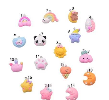 Resin plastic charms 100 designs Cute colorful Charms for baby DIY necklace bracelets jewelry making
