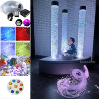 Kit de thérapie sensorielle par stimulation visuelle à tubes multi-bulles à fibres optiques, à changement de couleur, pour la salle sensorielle et les outils pour l'autisme