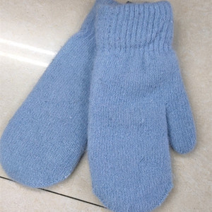 2025 hiver hommes femmes épais chaud mitaines doux confortable rouge gris noir <span class=keywords><strong>bleu</strong></span> moelleux doigts complets solide blanc plaine main gants - Product Image 6