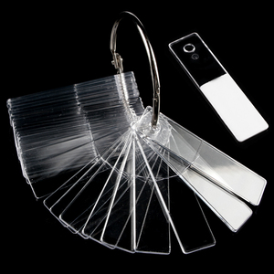 Lot de 50 cartes de présentation transparentes pour vernis à ongles, outil d'entraînement, tableau de couleurs pour gel de manucure, palette d'affichage pour salon, vente en gros - Product Image 1