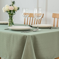 Nappe carrée moderne en polyester 100% tissé texturé, imperméable et résistante aux taches, personnalisable, 52x70 pouces, anti-chaleur et anti-plis