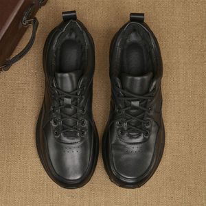 Zapatos Casuales de Cuero Vacuno Genuino para Hombre, Punta Redonda, Suela de Goma, Entresuela de EVA, Aumentan la Altura, para Todas las Temporadas - Product Image 3