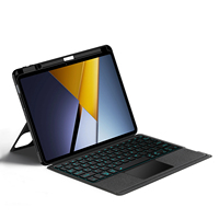 Keyboard TouchPad Baru untuk Poco Pad X1 2025 Case Pad 7 8 Pro 11.2 inci Tablet Nirkabel RGB Backlit Penyangga Pena yang Dapat Disesuaikan