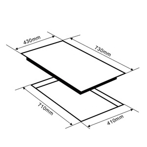 Tùy chỉnh 5700W tấm cảm ứng được xây dựng trong đung 2 bếp điện cảm ứng <span class=keywords><strong>HOB</strong></span> đôi đầu đốt - Product Image 3
