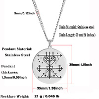 Voodoo Veve Logo Charme Bijoux Vodou Lwa Loa Talisman Collier Pendentif En Acier Inoxydable