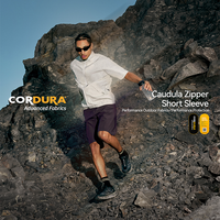 Vestes à manches courtes zippées intégrales QUICKSHOW Techwear respirantes et écologiques en Cordura Ripstop, vêtements de sport de haute qualité pour hommes