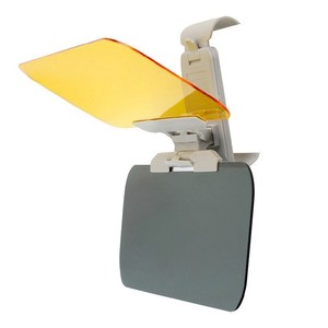 ม่านบังแดดกระจกรถยนต์แบบใช้ได้ทั้งกลางวันและกลางคืน ป้องกันแสงสะท้อน สำหรับกระจกภายในรถยนต์ ใช้ได้กับรถยนต์ทั่วไป วัสดุไนลอน สีดำ - Product Image 5