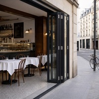 Porte pliante en alliage d'aluminium imperméable avec moustiquaire, portes pliantes pour maisons, portes pliantes pour balcon de resort