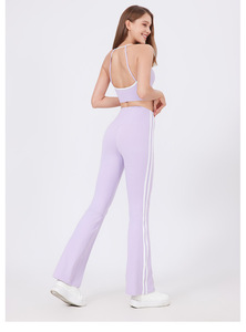 Sujetador deportivo con tiras en contraste para mujer, cuello cuadrado, acolchado, top corto de yoga, ajuste ceñido, sin costuras, para pilates y entrenamiento, ropa deportiva al por mayor - Product Image 4