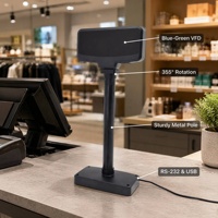 VFD2029-1 Kassensystem POS VFD-Display für POS, 20 Zeilen X 2 Linien, RS-232 / USB, Kompatibel mit EPSON AEDEX UTC