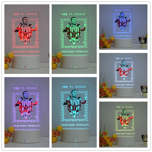 Lámpara LED nocturna de acrílico 3D para niños y parejas, lámpara de ilusión de estrella de punto y foto con patrón personalizado, regalo, venta al por mayor, OEM, logotipo de empresa - Product Image 5