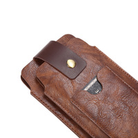 Étui de ceinture en cuir PU de 6,5 pouces avec clip et mousqueton, pochette pour téléphone portable pour iPhone 18 Pro Max S26 Ultra