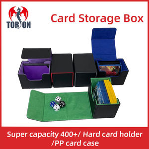 Caja de Cartas de Repuesto Torson PU 80+ para Almacenamiento de Colecciones TCG, Caja de Almacenamiento para Juegos de Mesa con 2 Divisores - Product Image 3