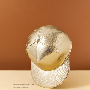 Mới đến thời trang tùy chỉnh hip hop được trang bị <span class=keywords><strong>SNAPBACK</strong></span> HAT phẳng vành 6 Bảng điều chỉnh Vàng PU da hợp thời trang <span class=keywords><strong>snapback</strong></span> mũ - Product Image 3