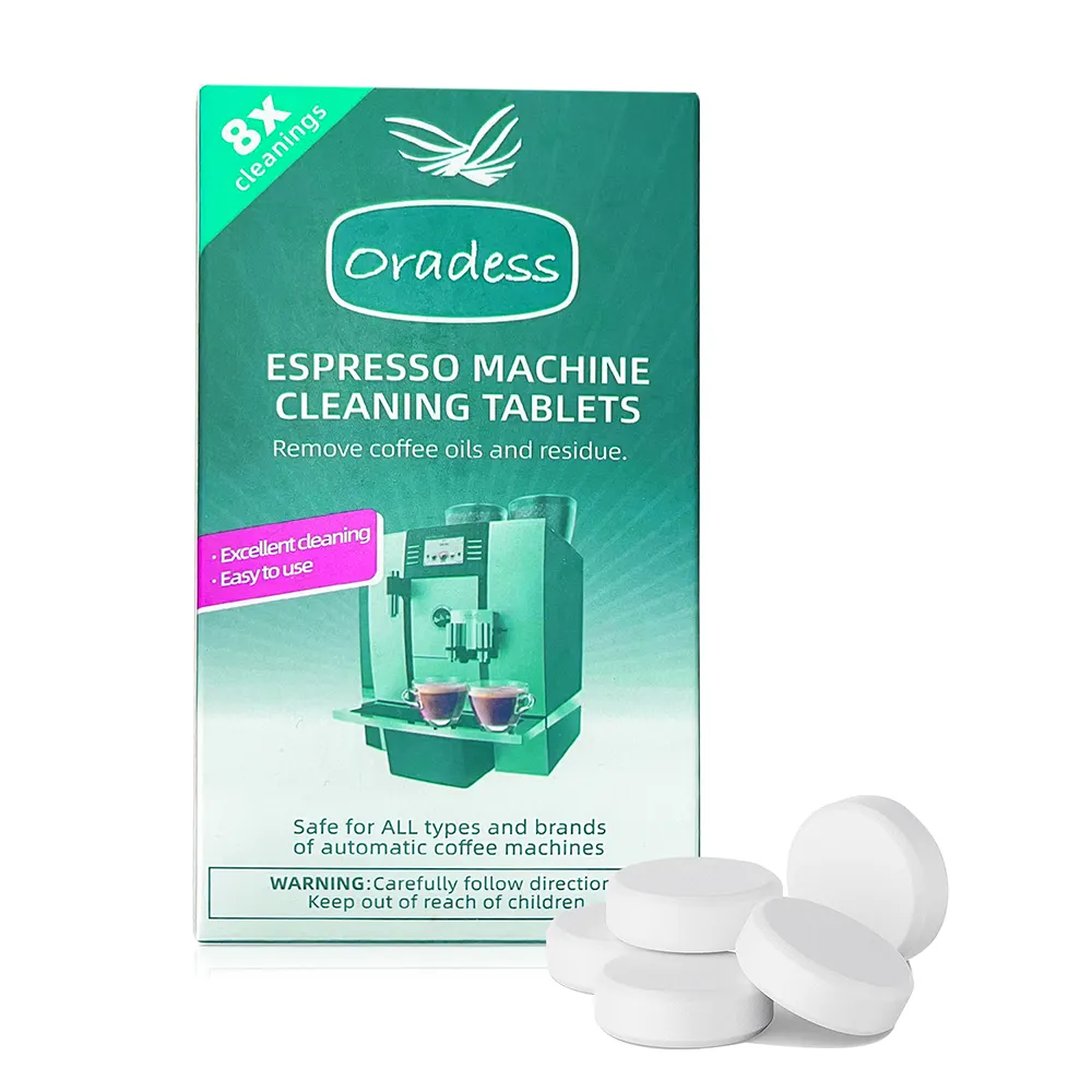 Oradess usine nouveau café écologique nettoyage expresso effervescent tablette tache comprimés de nettoyage pour Machine à café