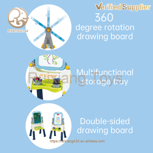 Multifunzionale doppio lato tavolo da <span class=keywords><strong>disegno</strong></span> sensoriale puzzle giocattolo per bambini educativo di plastica stazione per la scrittura di gioco - Product Image 3