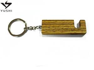 Porte-clés multifonctionnels en bois <span class=keywords><strong>2020</strong></span>, nouveau support de téléphone en bois, accessoires porte-clés, vente en gros pour cadeau, 2 pièces - Product Image 3