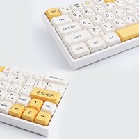 Keycaps PBT en sublimation thermique XDA Honey Milk, jeu de 137 touches, disposition américaine pour Cherry MX, couvre les touches complètes, clavier 60% 65% 75%