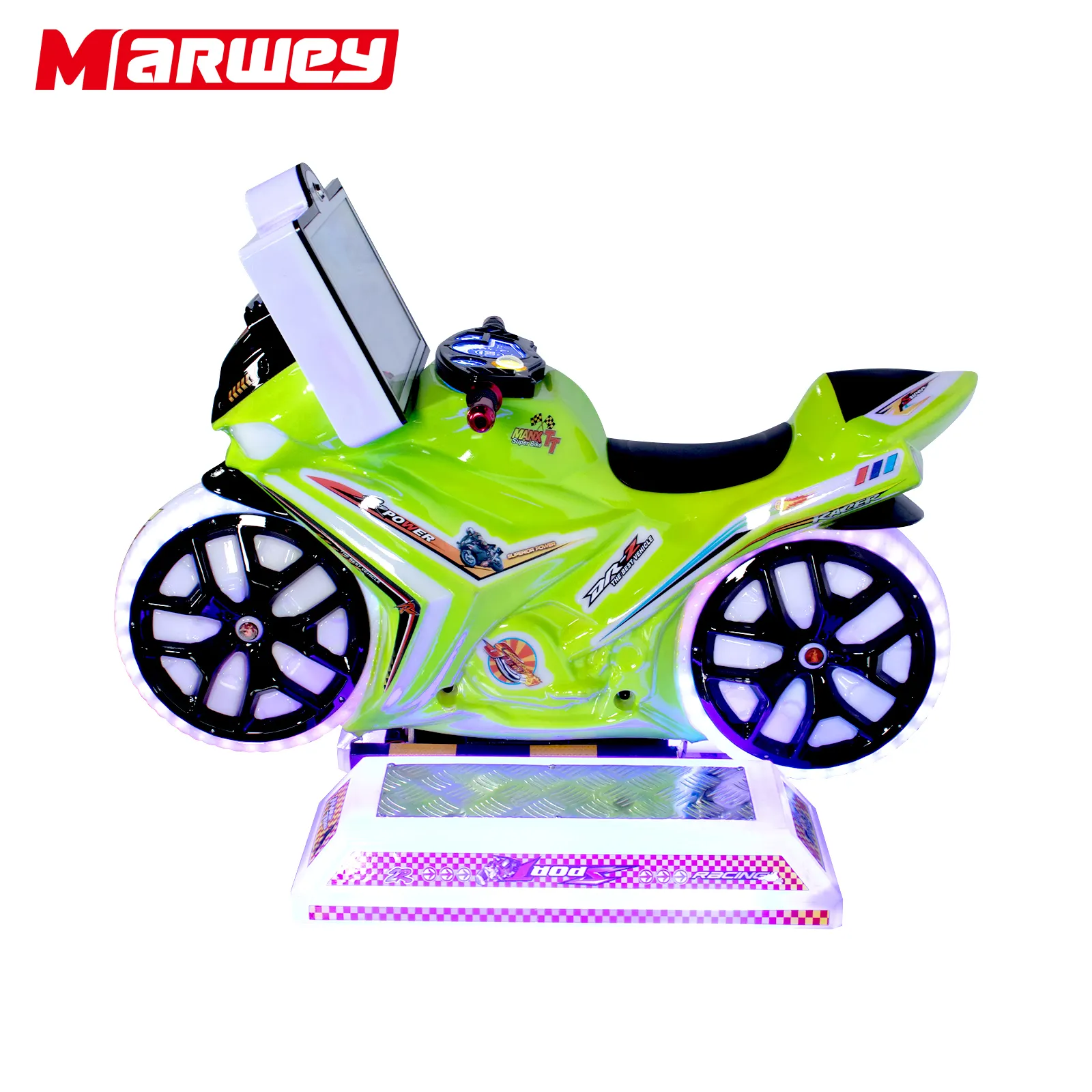 Indoor Children Electric Video Simulator Motorcycle Swing Games Coin-operated Arcade Motorcycle Racing Game
